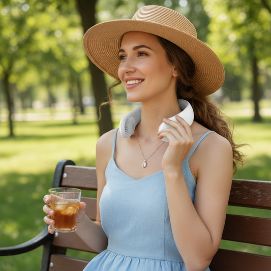 Bladeless Neck Fan Lifestyle