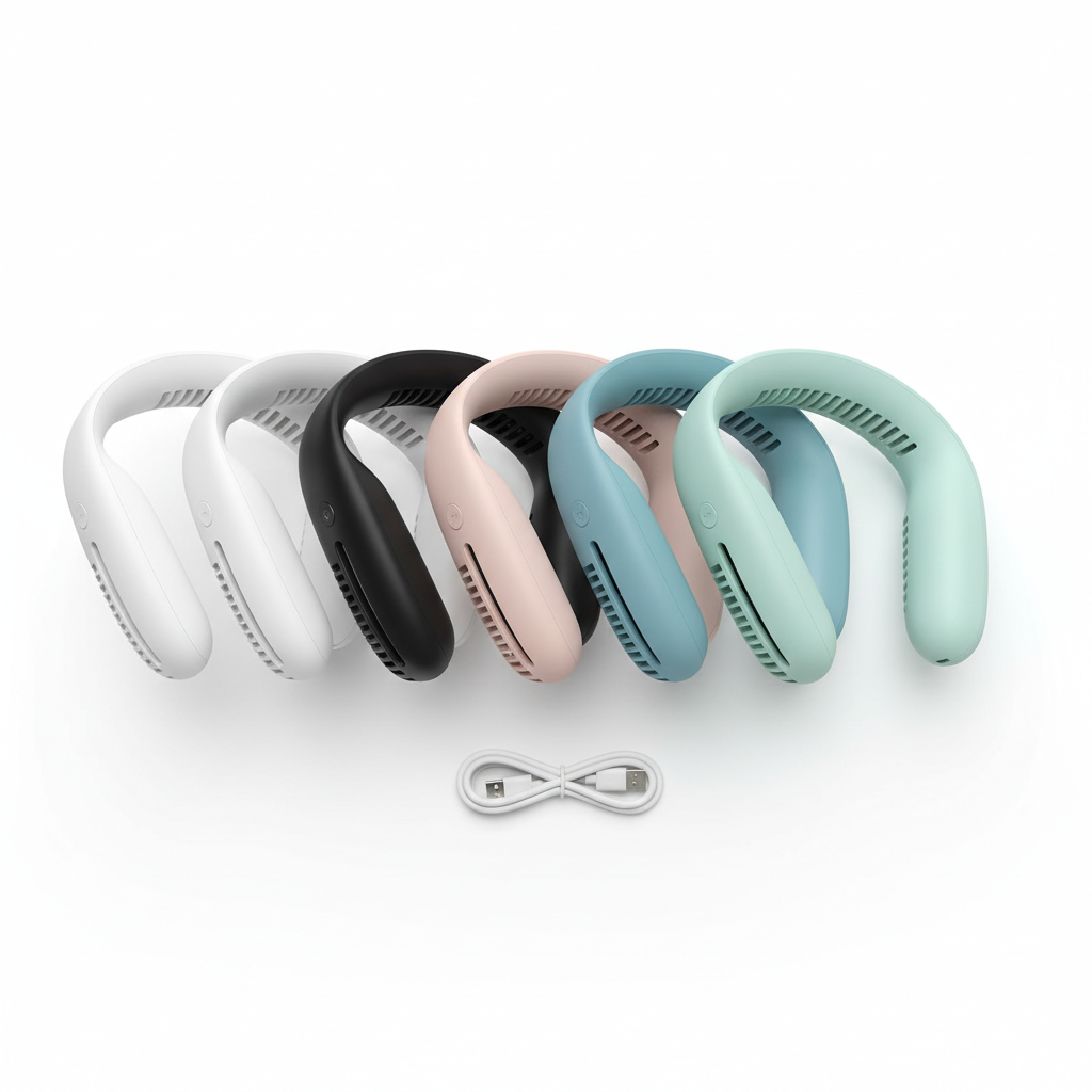 Bladeless Neck Fan USB Rechargeable in multiple colors